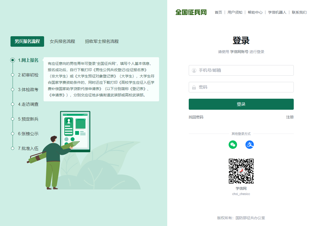 2024年全國征兵報(bào)名時(shí)間、登記流程